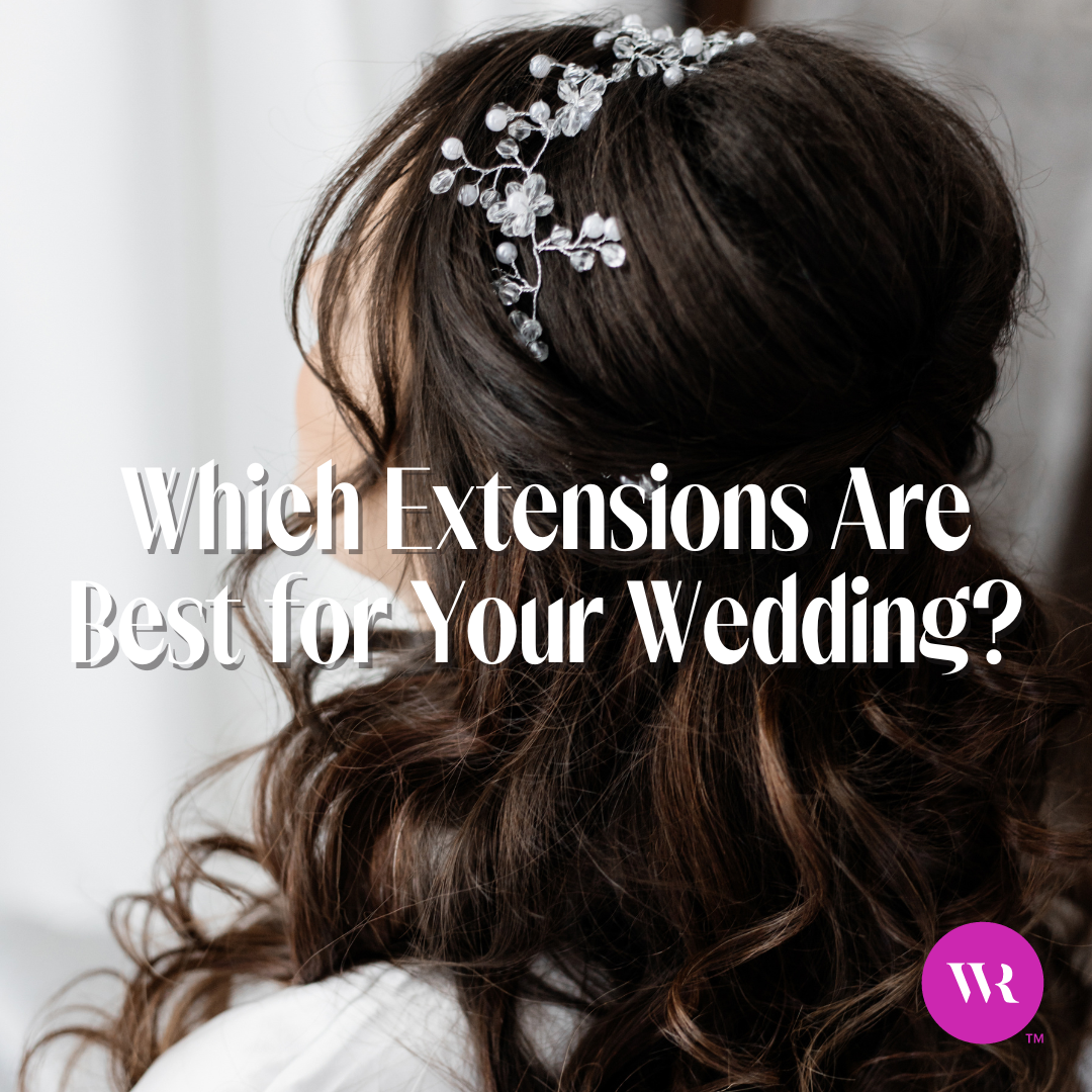 A bride with brown hair wearing a tiara