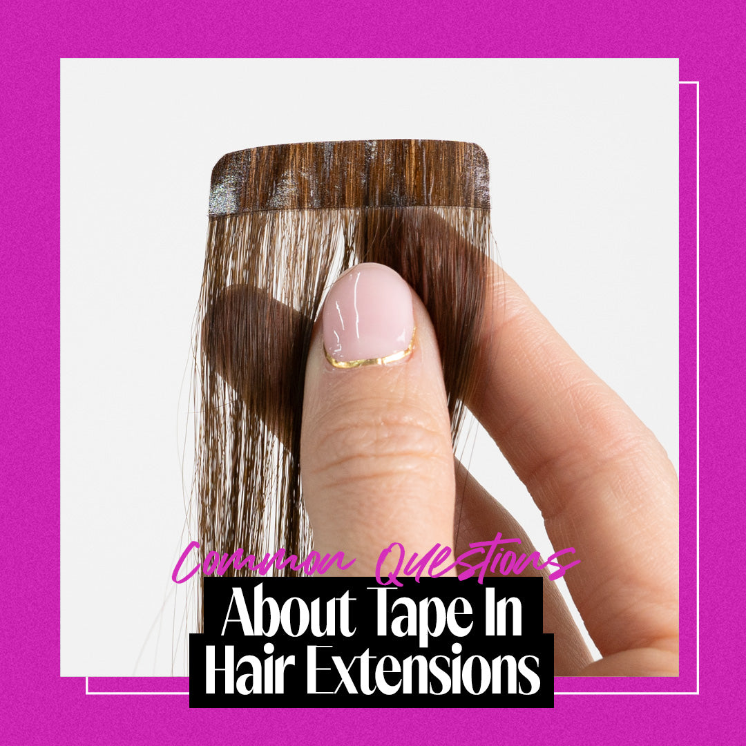 A single tape in hair extension weft in brown color